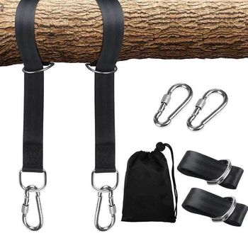 

Heavy Duty Swing Straps Set High Strength Durable Polyester Hanging Hammock Straps with Carabiners Storage Bag JS23