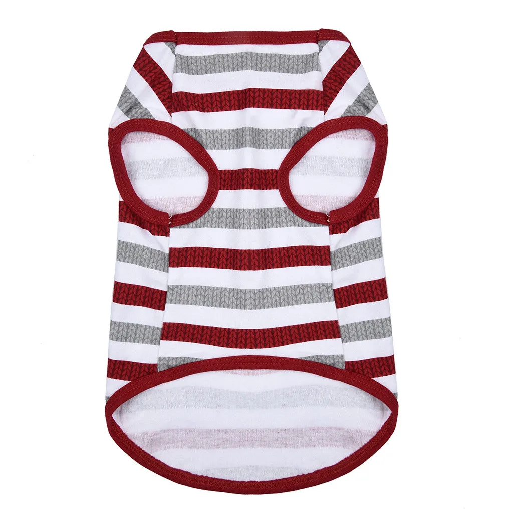 Pet Vest Sunmmer Comfortable Breathable Stripe Pattern Dog Cat Clothing Dog Clothes Mascotas Accessories Puppy Jacket Perro Dogs