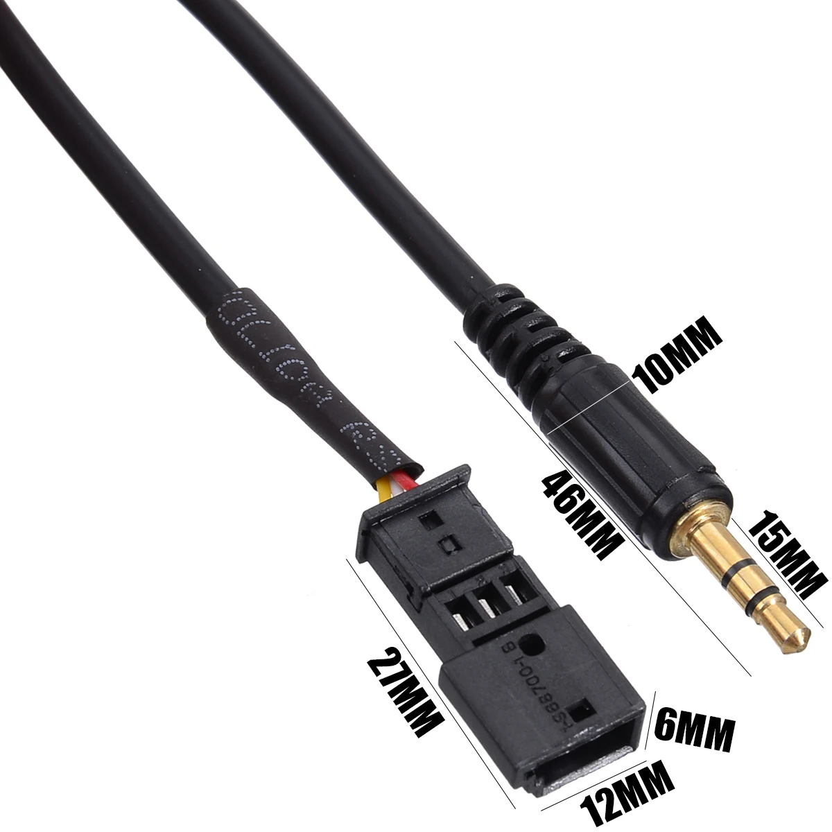 Car Styling 3 Pin 3.5mm AUX Adapter Audio Cable NAVI MP3 CD Adapter Wire Fit For BMW BM54 E39 E38 E46 E53 X5