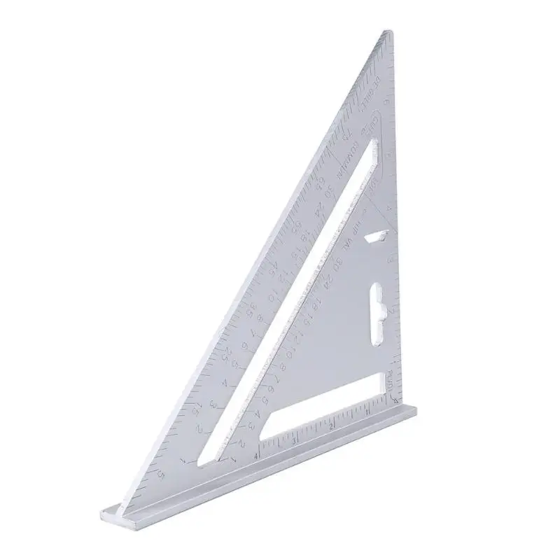 7 дюймов метрический треугольник Угол транспортир алюминиевый сплав скорость попробуйте квадратный плотник измерительный угол линейки транспортир