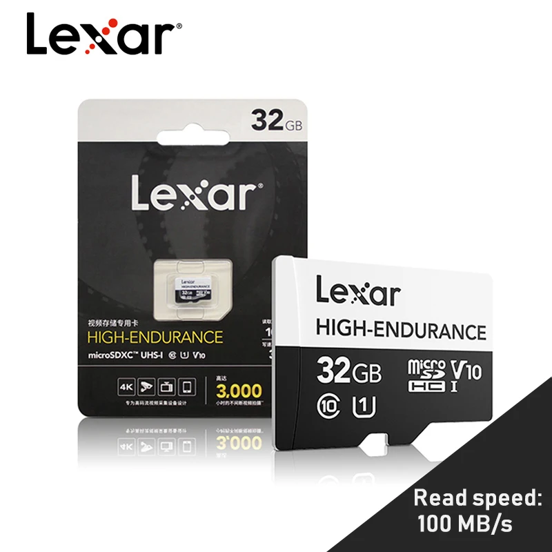 

Original Lexar High Endurance Micro SD Card 32GB SV10 V30 SDHC SDXC C10 64GB Memory Card 128GB Microsd Card For Videos Storage