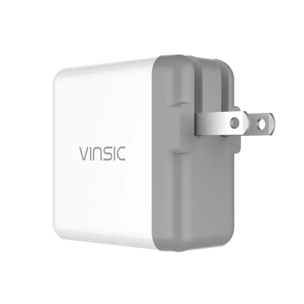 Зарядное устройство Vinsic type-C, 5 В, а, type-c, двойной USB порт, умное настенное зарядное устройство, зарядное устройство для путешествий, штепсельная вилка США для iPhone, ipad, mini, samsung, Xiaomi