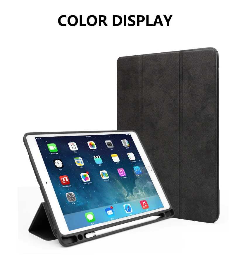 PU планшет Cae для iPad Pro 10,5 чехол с карандашом держатель для iPad Air 3 чехол Funda чехол для iPad 10,2 чехол Pro 11 чехол