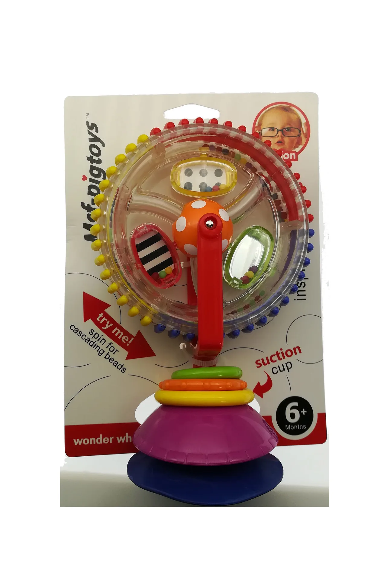 MSF-pigtoys детское Кормление обучающая игрушка трехцветное вращающееся колесо обозрения младенец с присосками креативная игрушка