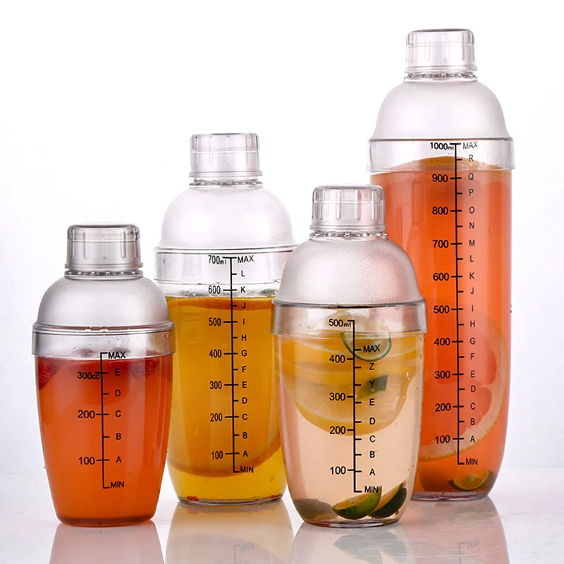 

Household Plastic Cocktail Shaker 350ml/530ml/700ml/1000ml Wine Beverage Mixer Wine Shaker Barware Bar Tools Kitchen Drink Mixer