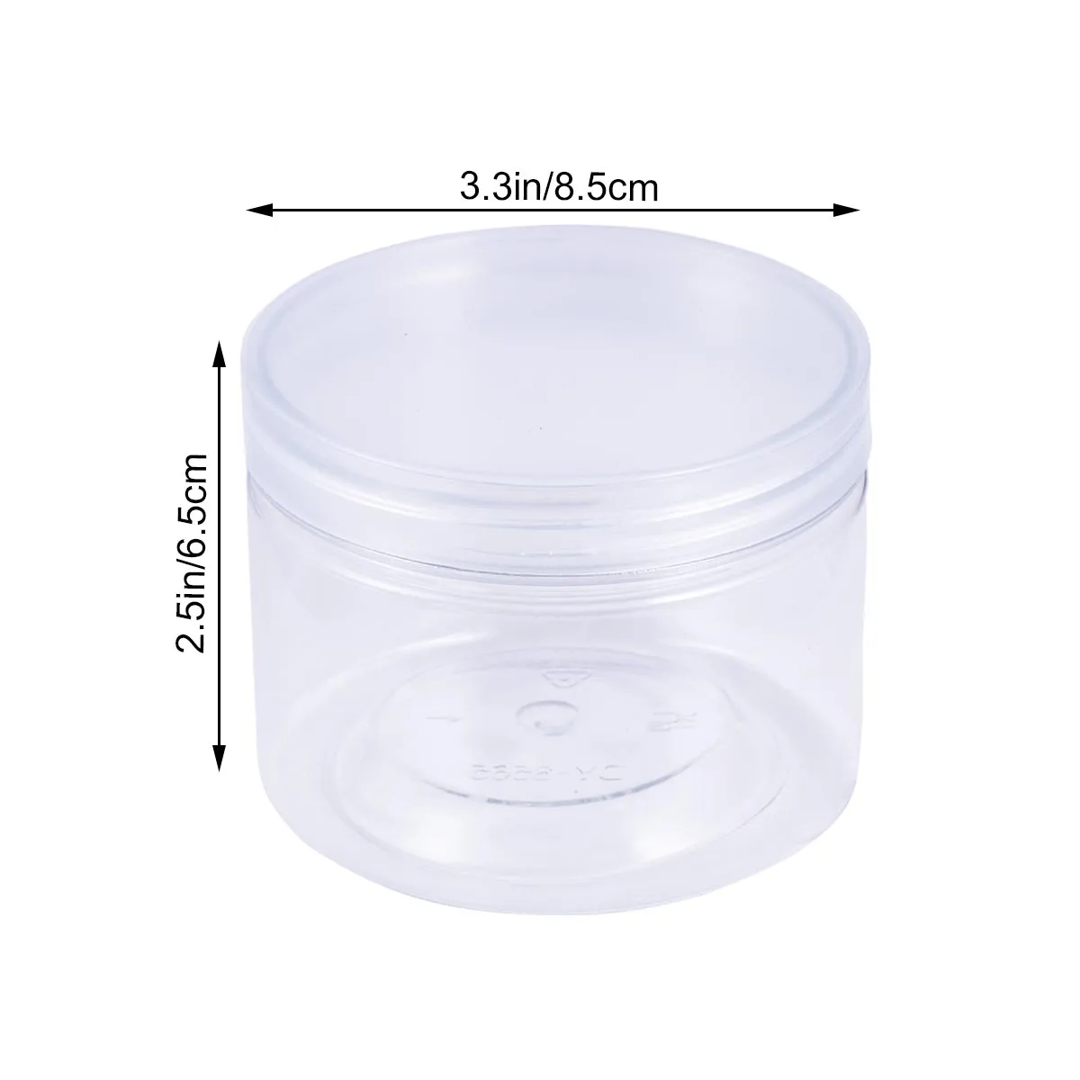 5Pcs Plastic Empty Storage Containers Cases with Lids Caps Cream Lotion Box Scented Tea Food Bottle Makeup Jar (Transparent)