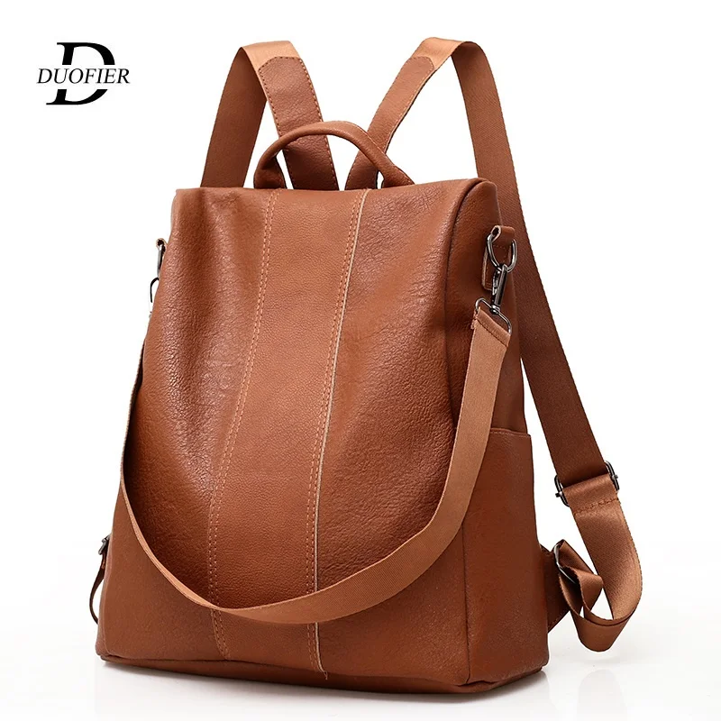 Новая модная женская сумка, Противоугонный рюкзак, качественная кожаная большая емкость, женский рюкзак, дорожная школьная сумка, сумка для Famale