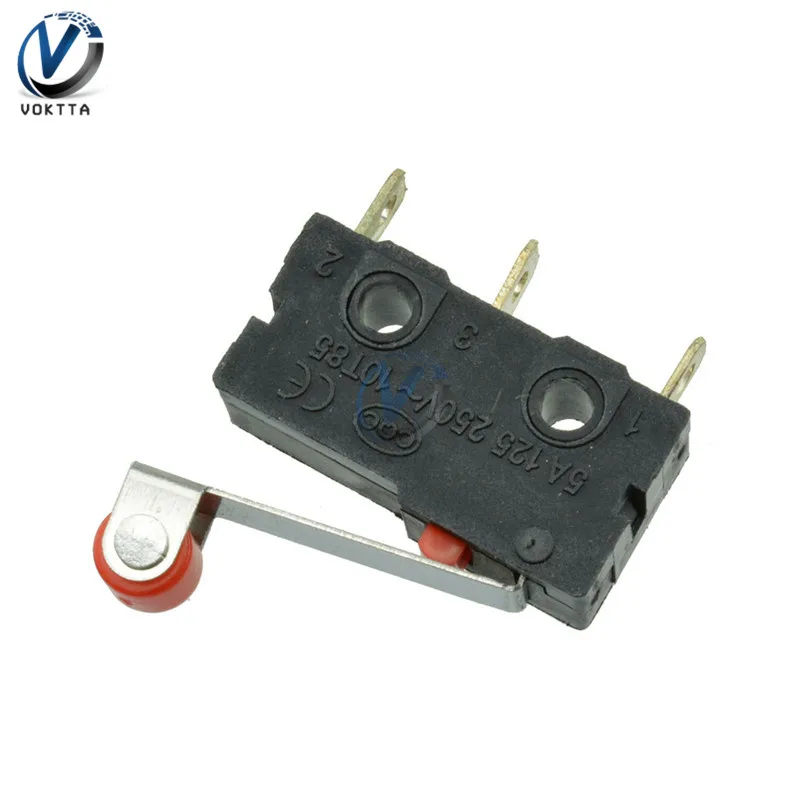 10 шт./лот KW11-3Z KW12-3 D2FC-F-7N 3 контактный микро-переключатель Микро предельный переключатель роликовый рычаг переключатель мгновенного действия с шкив