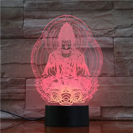 

Hinduism Battery Operated 3D Lamp for Halloween Decorative Pretty Reward for Infant Led Night Light Lamp Multi-color with Remote
