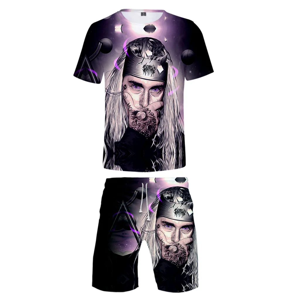 Ghostemane комплект из двух предметов футболка и шорты Harajuku Мужская футболка Ghostemane уличная harajuku короткий рукав размера плюс