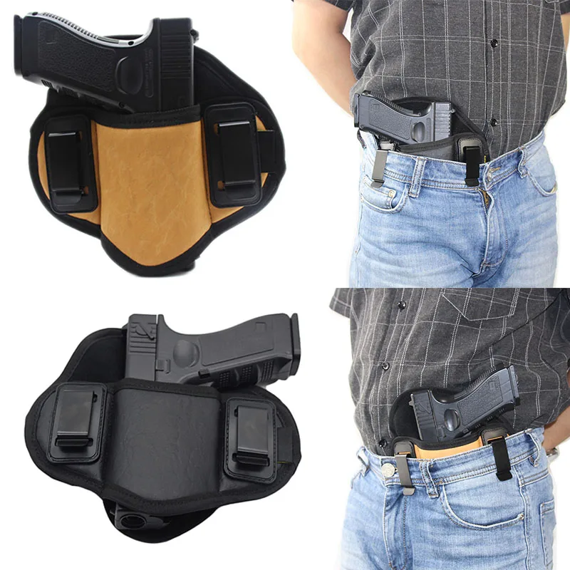 Tactical Concealed Carry Gun Holster PU Leather IWB Pistol Case Fit Glock 17 18C 19 22 43X M9 P226 M&ampP Shield XDs Taurus PT111 | Спорт и