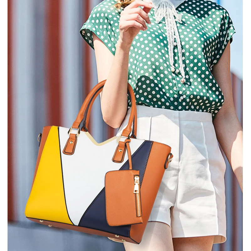 FOSIZZO Women's Bags Hit Large Luxury Women Brand Handbag Female PU Leather Big Bag Handbags With Purse Shoulder Bag #5385