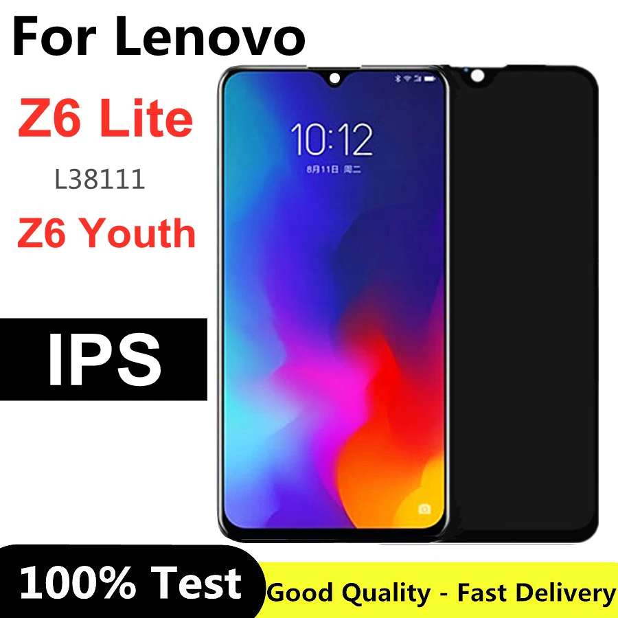 

6.3" For Lenovo Z6 Lite LCD Display with Touch Screen Digitizer Glass Panel Assembly For LENOVO Z6 LITE Z6 Youth L38111 lcd