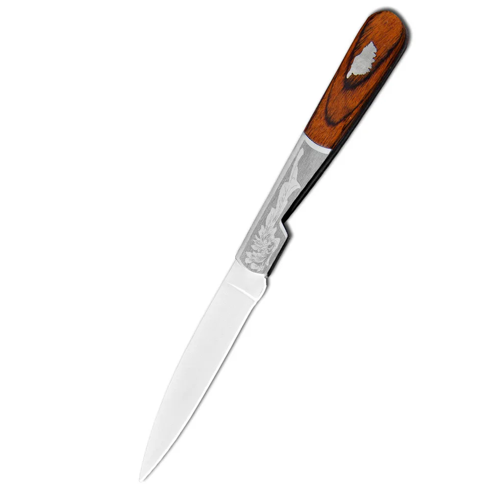 Red Rose Handle Складной нож Damask портативные карманные ножи из нержавеющей стали универсальный нож фруктовые складные ножи для кемпинга и кухонный режущий инструмент - Цвет: Red Rose Handle