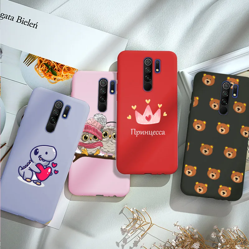 Чехол для Redmi 9 милый мультяшный динозавр силиконовый чехол телефона Xiaomi Redmi9