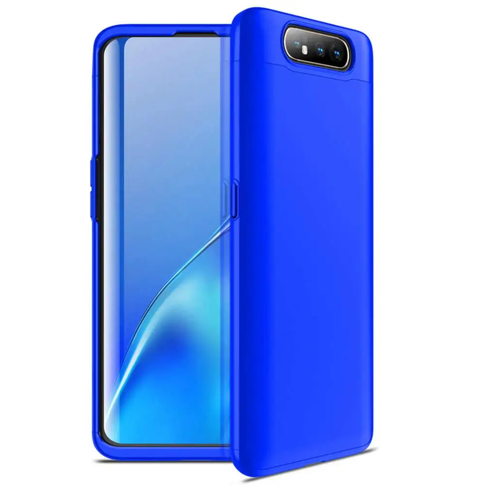 Blue 360 полный защитный чехол для телефона samsung Galaxy A80 противоударный Ультратонкий матовый жесткая задняя панель из поликарбоната для Galaxy A80 Coque Fundas - Цвет: Blue