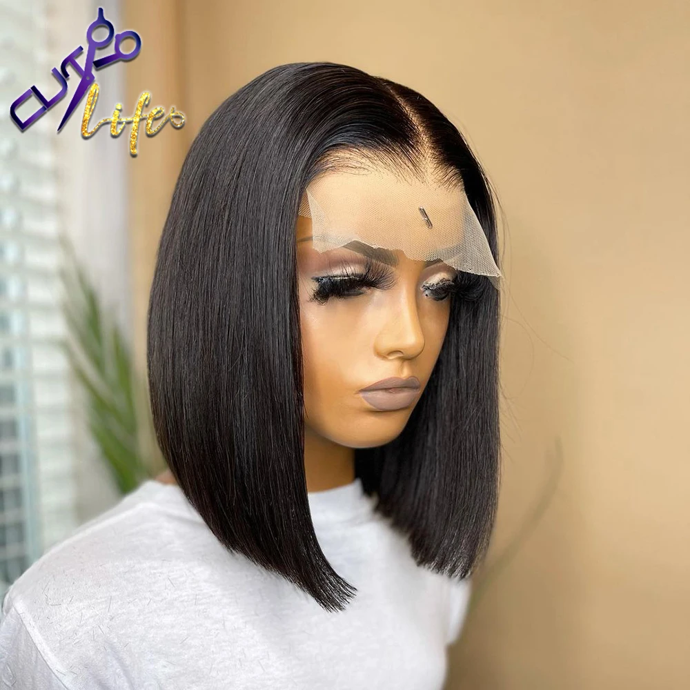 Short Bob Wig Ombre 13x4 Lace Front Wig Honey Blonde Brazilian Human Hair Lace Part Wigs For Black Women 4x4 Closuure human hair wig lace front wigs