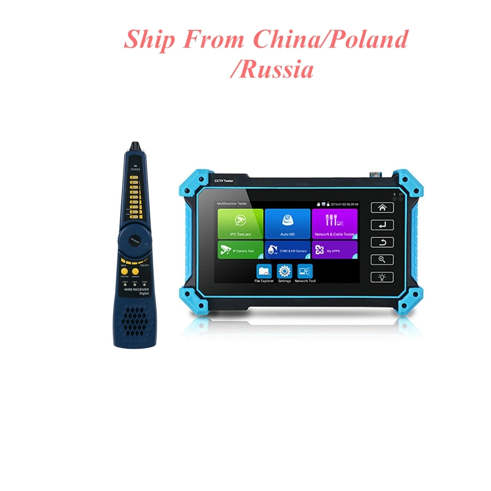 Newest 5 Inch IP HD CCTV Camera Tester Monitor AHD CVBS CVI TVI SDI 8MP Camera Tester VGA Input  WIFI POE PTZ