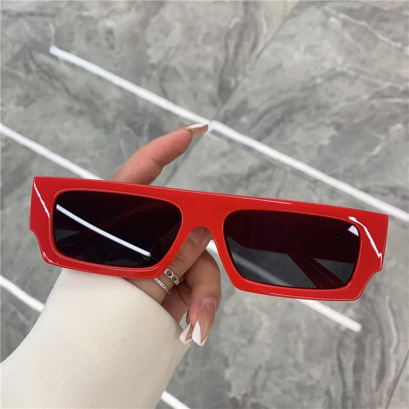 Rektangulära retro solglasögon vintage design mode unisex_voghion.com