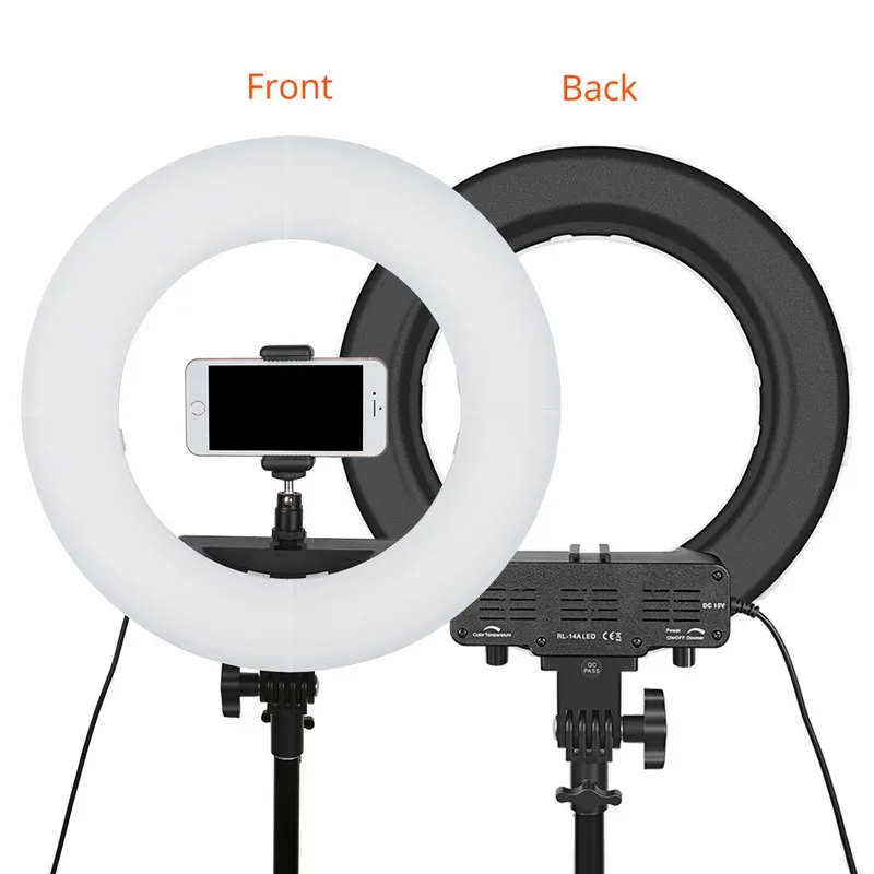 Goede Travor 12inch 18inch Bi Kleur fotografie Dimbare make ring licht 40W 55W met licht stand voor youtube live