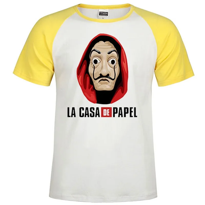 Одна деталь La Casa De Papel Мужская футболка Money Heist Tees сериал футболка женская короткий рукав House Of paper off white футболка