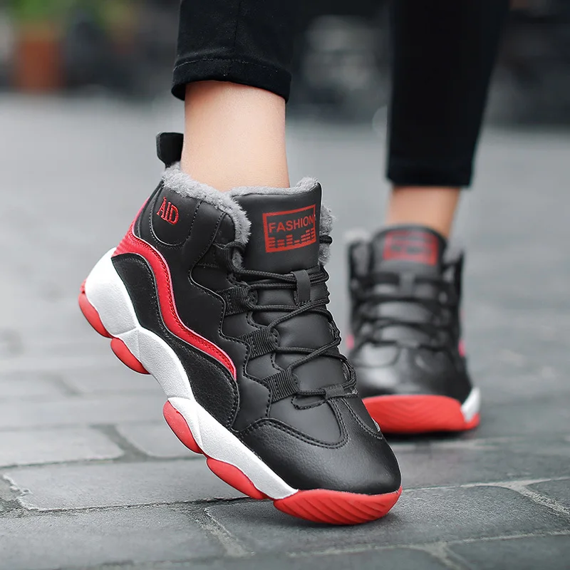 

BOY'S Cotton-padded Shoes 10 Winter 12 Children Anti-slip Warm Big Boy Brushed And Thick Boy Athletic Shoes 15-Year-Old Winter S