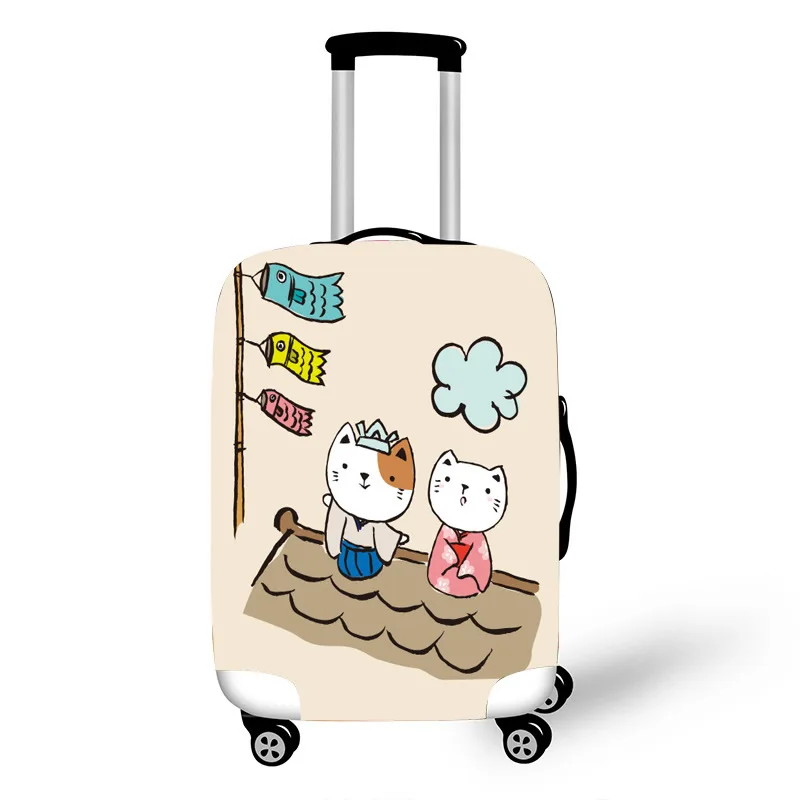 Kawaii Cat багажный чехол защитный чехол утолщенный эластичный чемодан чехол применяется 18-32 дюймов водонепроницаемые Креативные аксессуары для путешествий - Цвет: 2