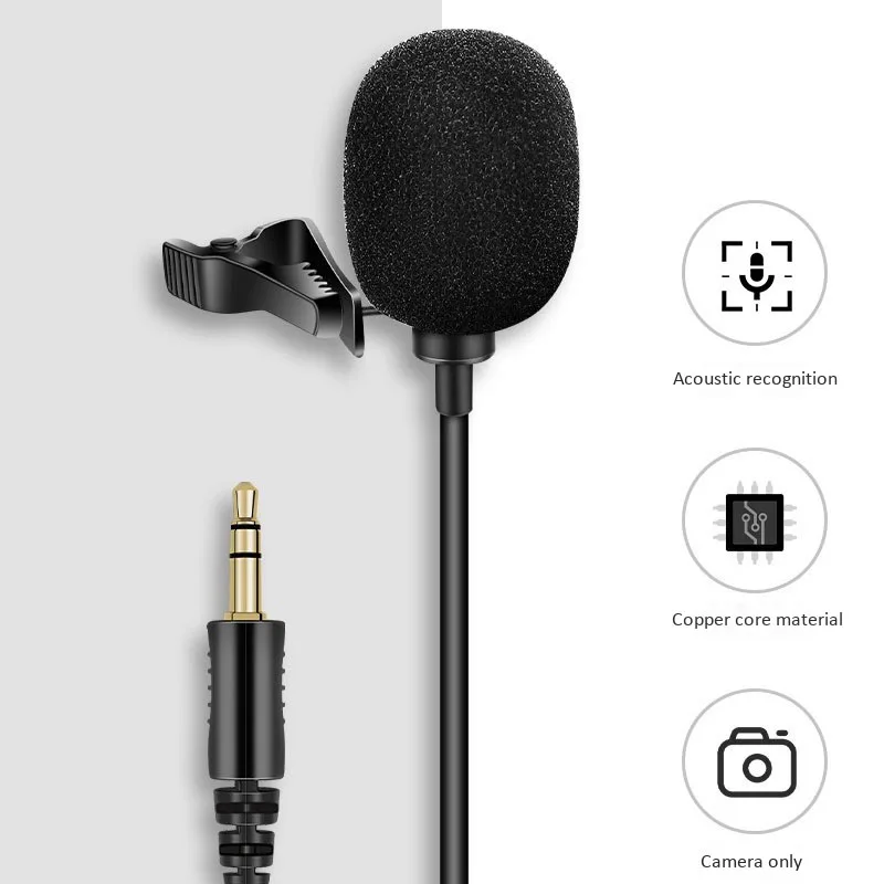 Профессиональный микрофон для камеры портативный мини стерео HiFi Качество звука