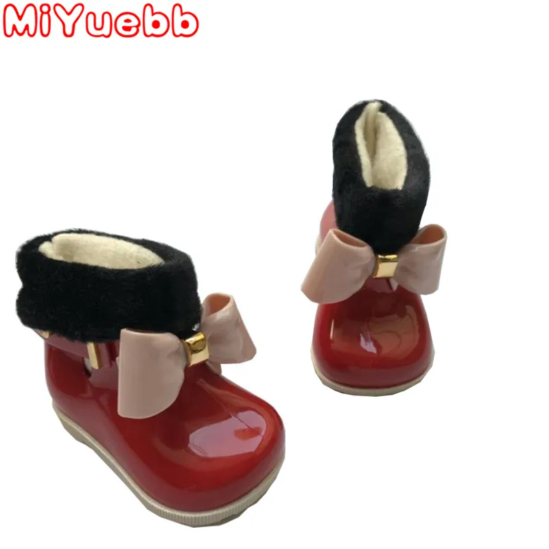 

Baby Girls Boots Rain Baby Winter Kids Rain Boots Warm Beauty Bow Rainboots Fashion Rubber Shoes Toddler Kids Jelly Shoes 2019 D