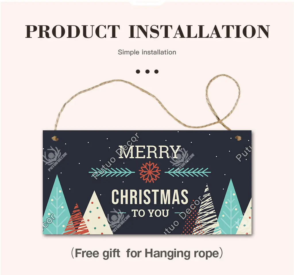 Christmas Wood Hanging Signs - Festive Decor for the Holidays Christmas Wood Hanging Signs - Festive Decor for the Holidays