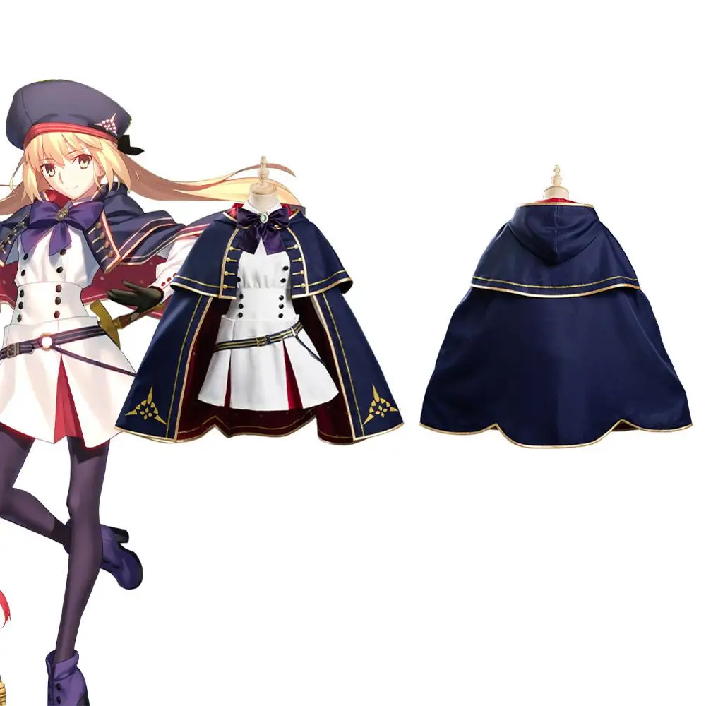 FGO Fate Grand Order Cosplay Altria Pendragon Saber костюмы платье наряды Пальто Хэллоуин карнавальный