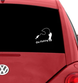 

New Design Go Fishing Car Sticker And Decal Funny Wrap Vinyl Auto Stickers Mural For Cars Decoration Accessories