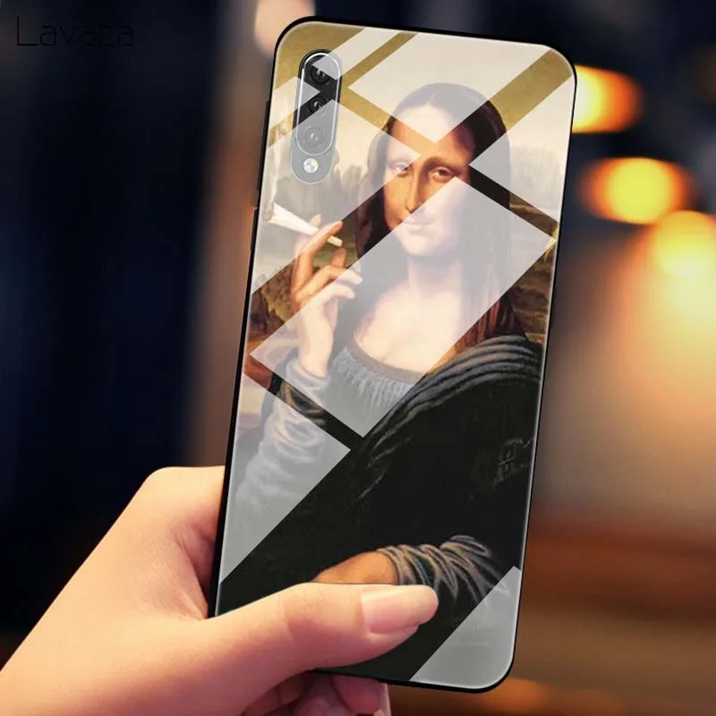 Чехол из закаленного стекла с рисунком Мона Лиза для Xiaomi 8 Lite 9 F1 A1 5X A2 6X