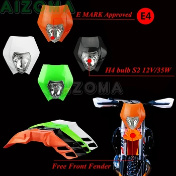 

4 Colors Motorcycle Headlight Headlamp w/ Front Fender For Yamaha Kawasaki KTM TTR WR XC F EXC SMR KLX KLR KX DRZ CRF SX EXC-F