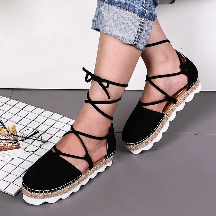 

Large Size Sandals Women's Closed-toe round-Toe Summer Europe And America Beach WOMEN'S Flat Shoes Hot Selling