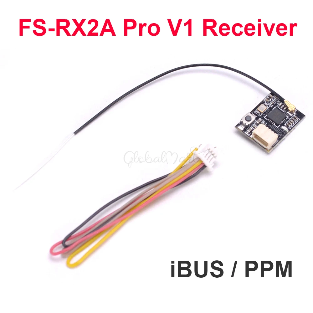 F-Cloud Fuss FS-RX2A Pro V1 Receiver Mini Traversing IBUS/PPM/SBUS Signal Remote Control Model Toys Hobby Parts Black | Игрушки и хобби