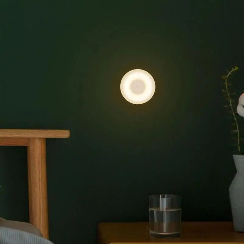 Новейший Xiaomi Mijia Ночной светильник 2 магнитное притяжение 360 Вращающийся Регулируемый светодиодный инфракрасный датчик тела Индукционная Ночная лампа