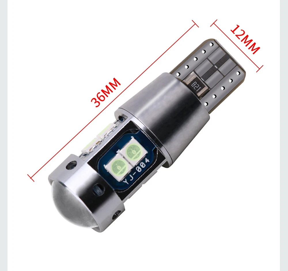 WTS 100 шт. автомобильная светодиодная клиновидная лампа W5W T10 10 smd led светильник номерного знака Canbus лампа для салона автомобиля 194 168 автоматический сигнальный светильник без ошибок