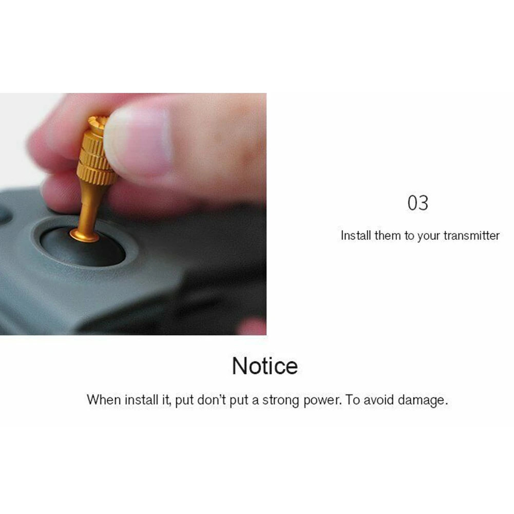 Buy 1 Pair Adjustable Spared Aluminum Alloy Drone Accessories Replacement Part Thumb Rocker Stick Height Increase For DJI Mavic Mini