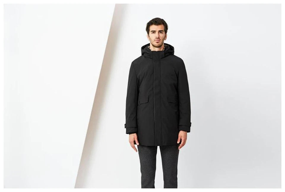 Holyrising мужские пуховики длинные Abrigos Mujer Invierno с капюшоном Homme Duvet De Canard Veste теплая верхняя одежда 19017-5
