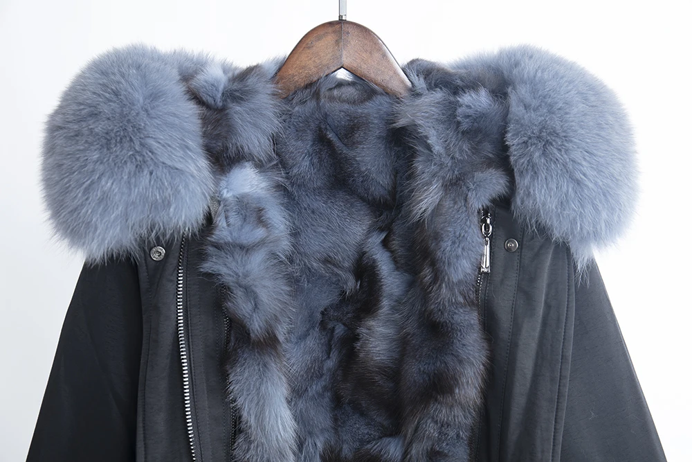 new winter coat women parka real fur lining real fox fur collar hooded real fur coat hooded thick warm waterproof parkas