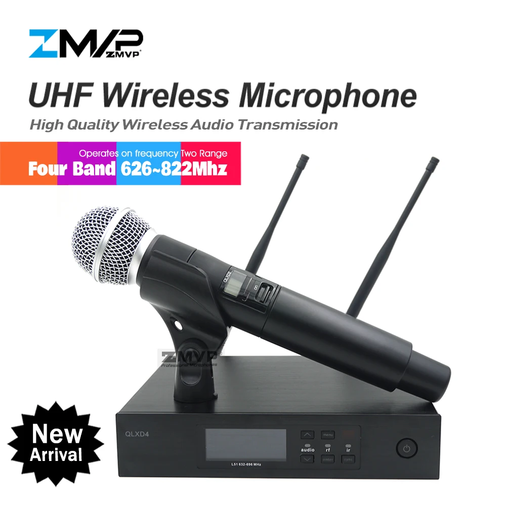 Профессиональная микрофонная система UHF QLXD4 Беспроводная с легендарным ручным