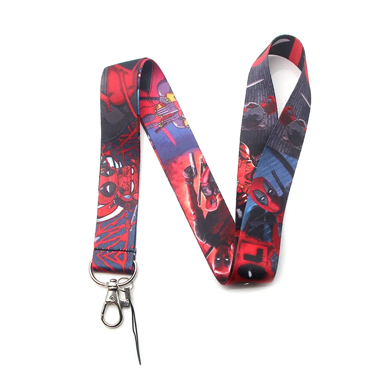 PC197 брелок Дэдпул Lanyards держатель удостоверения личности ID карта Пропуск Тренажерный зал мобильный телефон USB бейдж ключ держатель