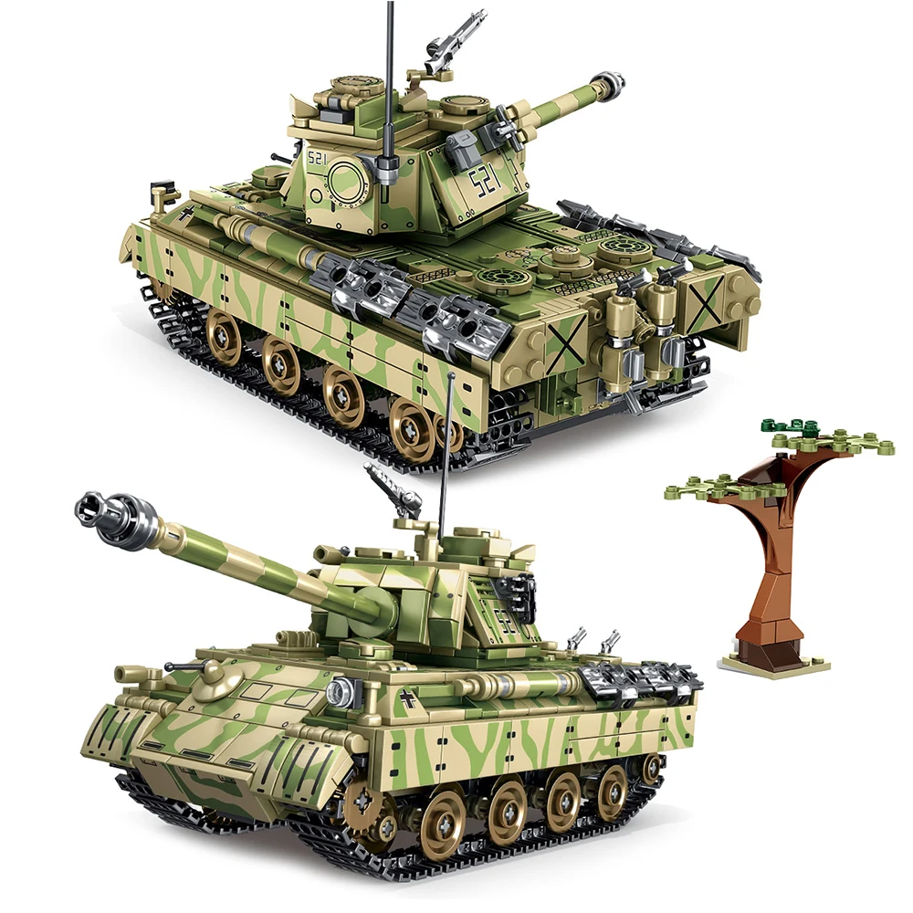858 шт. Детский конструктор основной боевой танк леопарда | Игрушки и хобби