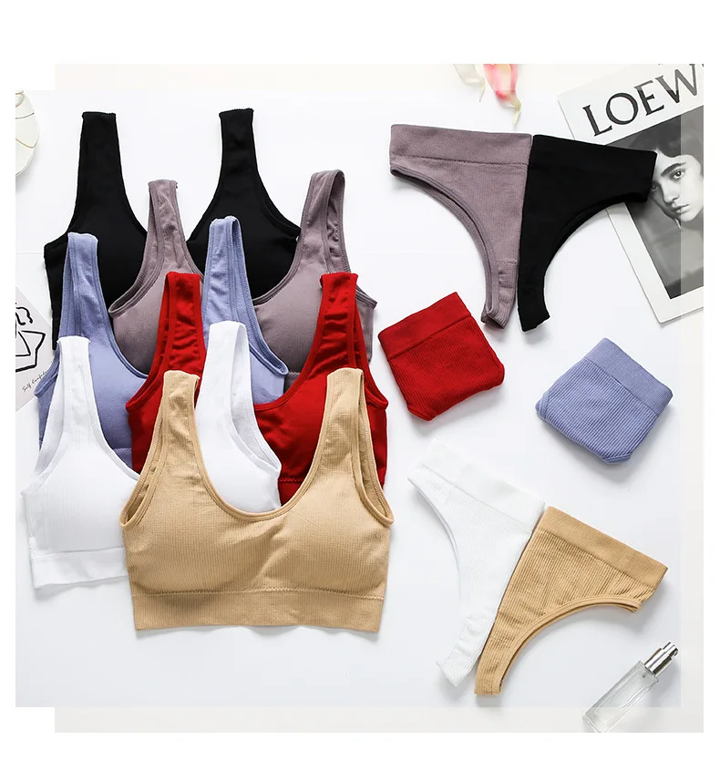 bra panty sets Women's Underwear Set Seamless Bra Set Sexy Beautiful Back 2-piece Comfortable Lingerie Set Body Shaping Bra Lingerie Set womens underwear sets