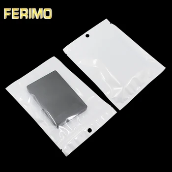 

20*29cm White / Clear Self Seal Zipper Plastic Retail Packaging Pack OPP Poly Bag Ziplock Zip Lock Storage Bag Package Hang Hole