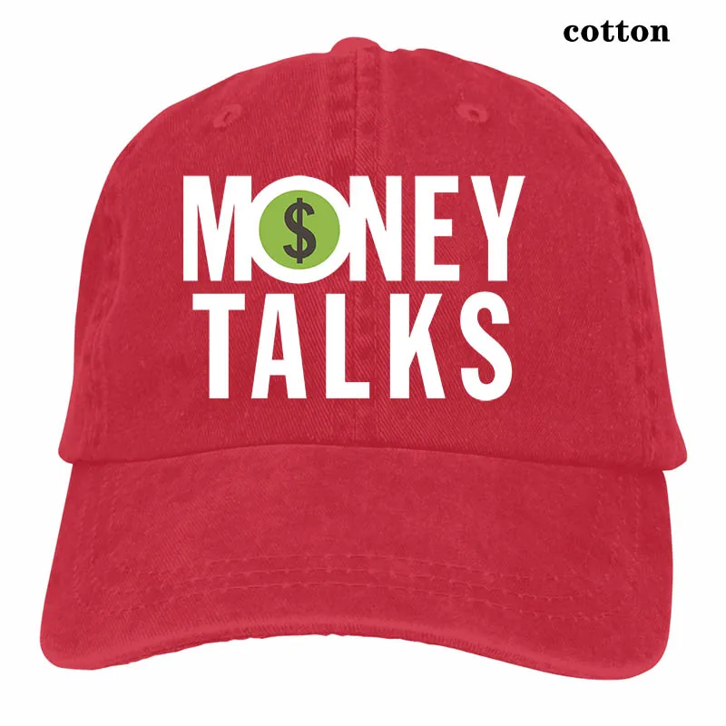 money talks Baseball cap men women Trucker Hats fashion adjustable cap - Цвет: 3-Red