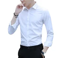 Erkek uzun kollu elbise gömlek moda iş tasarım kumaş yumuşak rahat erkekler iş elbise ince bluz tops