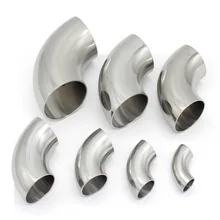 

OD 19/25/32/38/45/51/57/63/76/89/102mm SS304 SS316Lstainless steel elbow sanitary welding 90 degree pipe fitting