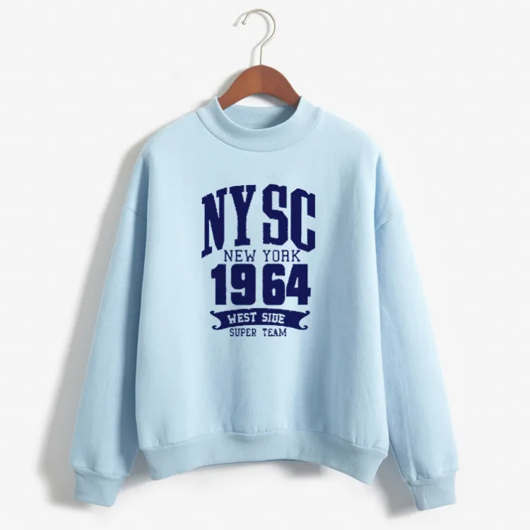 SKYBLUE-DY414 Женские толстовки в студенческом для модных девочек № 98 куртки с капюшоном и принтом с буффами на рукавах и белого цвета; милые розовые Топы на осень свитшоты fresh серая толстовка с капюшоном - Цвет: SKYBLUE-DY414
